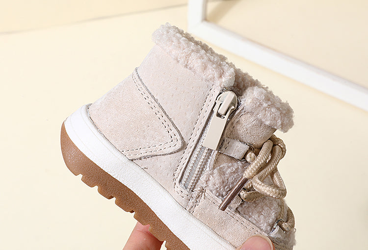 Vinterstövlar – Bama Flickor, Svart/Beige/Rosa, Mocka, Storlek 15–30