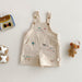 Hängselbyxa med Palmer – Baby Småbarn Förskolebarn Lekoverall, Beige/Brun, Bomull, Storlek 0–5 år