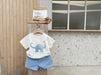 Mavino Dino Daze Set – Sommarset Småbarn 1–7 år – T-shirt + Rutig Shorts – 100 % Bomull – Unisex – Dino-tryck