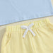 MiniMachines Sommerset för Pojkar | T-shirt med Byggfordon & Randiga Gula Shorts | Bomull & Polyester | 0–4 År | Bekväm Sommaroutfit