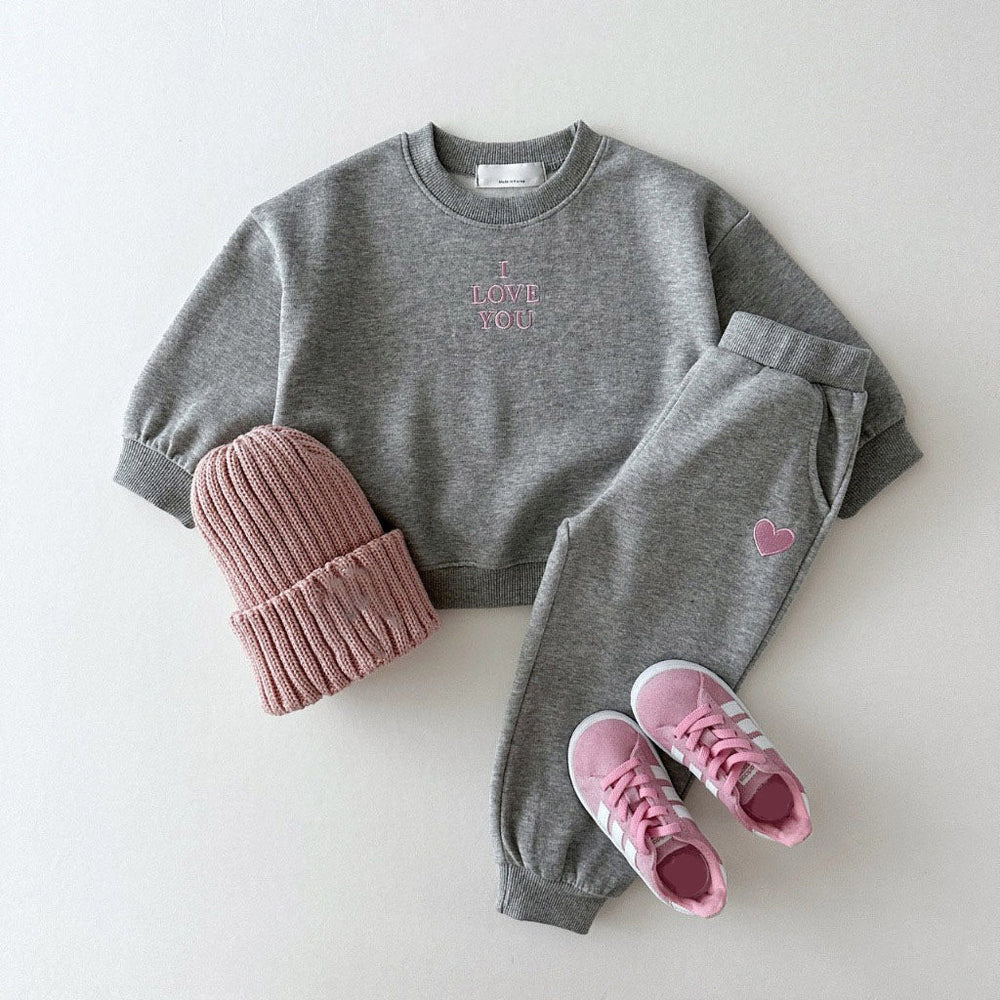Träningsset I Love You – Baby, Småbarn, Förskolebarn, Barn, Bomull, Storlek 0–6 år