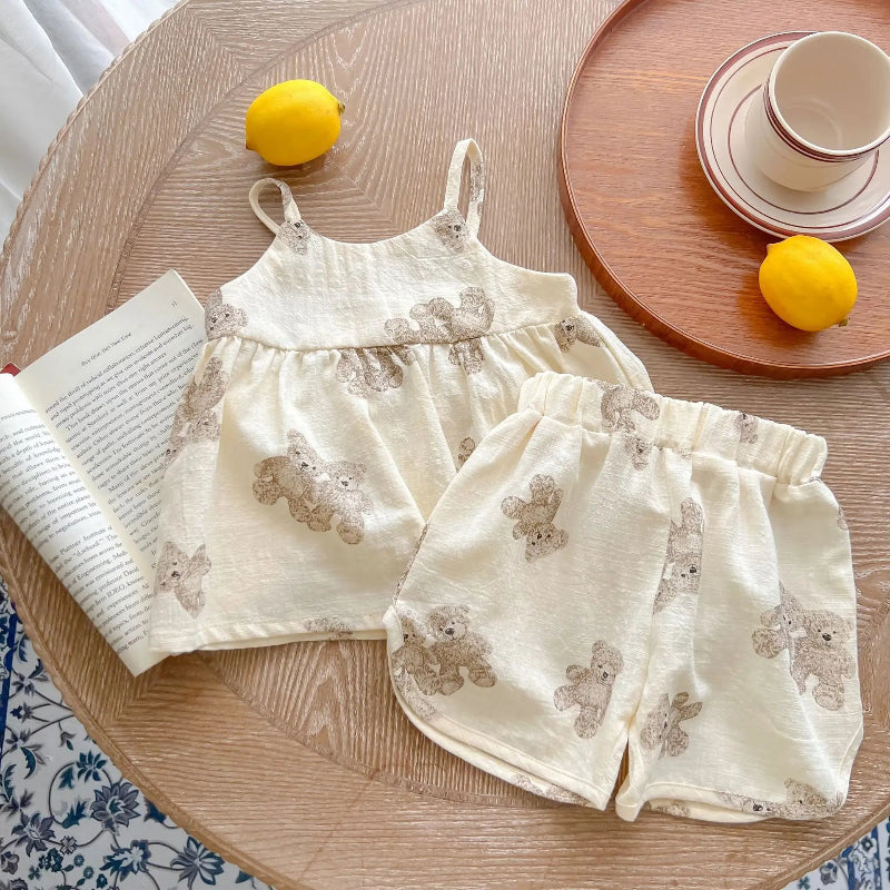 Somrig Babyset – Lätt & Bekväm Tanktop & Shorts | Andningsbart Material | Storlek 1–24 månader