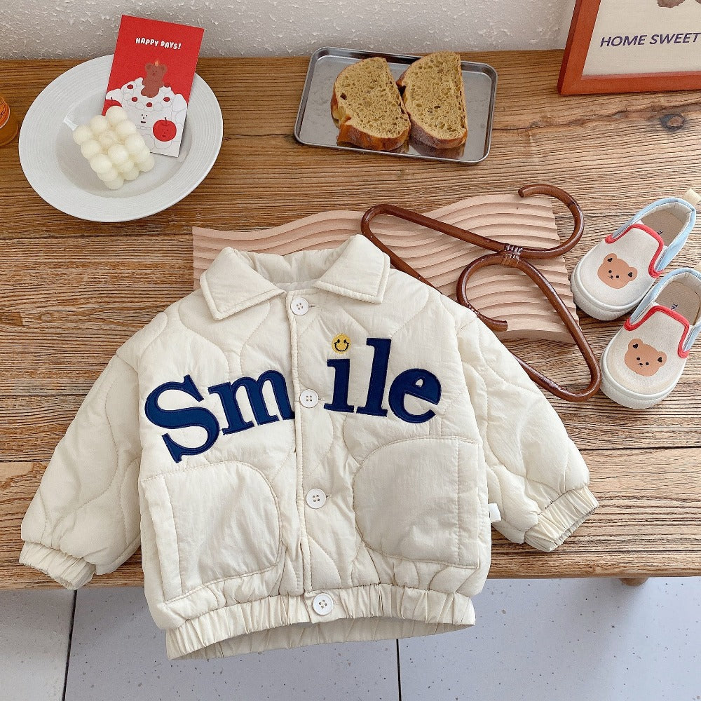 Jacka - Smile Unisex, Blå/Beige, Polyester, Storlek 0–6 år