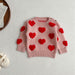Stickad Tröja – Knitted Love Flicka, Rosa/Brun, Bomull, Storlek 0–3 år
