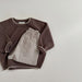 Stickad Tröja Retro – Toem Flicka, Brun/Beige/Vit, Bomull, Storlek 0–7 år