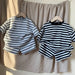 T-shirt och Shorts Sommarset – StripePlay Unisex, Svart/Grå, Bomull, Storlek 0–8 år