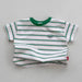Mini Energy Baby T-shirt – Randig bomullströja med texttryck | Unisex | Storlek 0–3 år