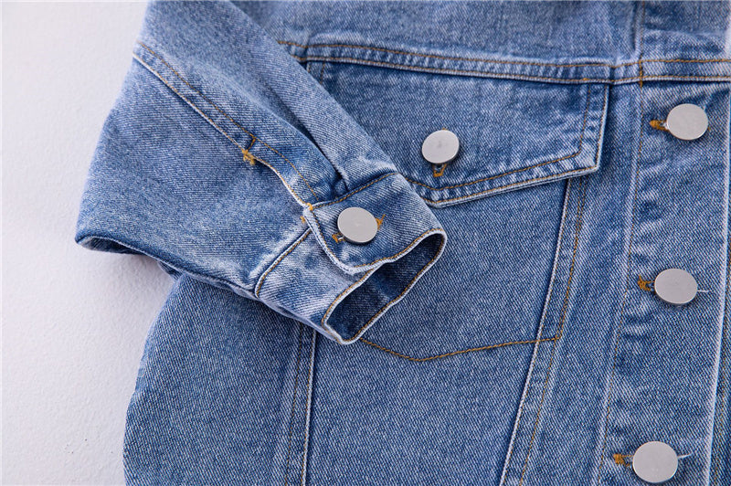 Klassisk Jeansjacka – Unisex, Blå/Svart, Bomull, Denim, Storlek 1–8 år