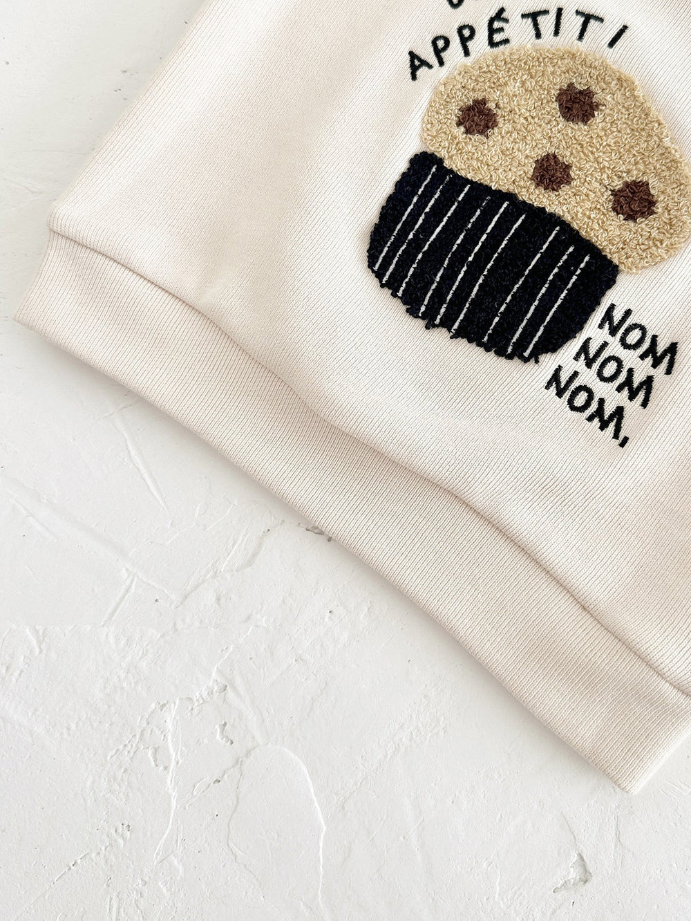 Klädset med Leggings och Tröja Muffin – Nom Nom Unisex, Beige, Bomull, Storlek 0–3 år