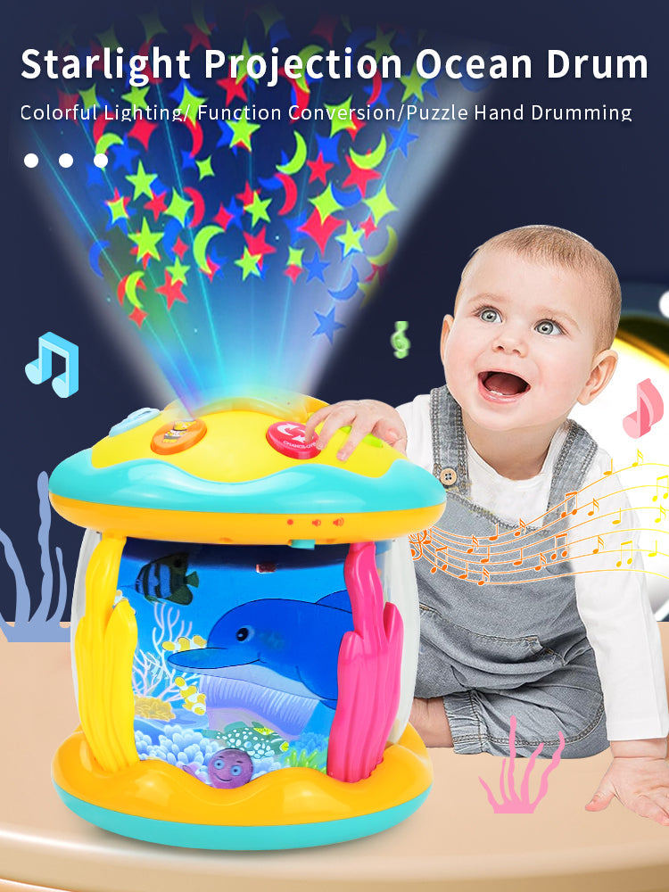 Montessori Magisk Mage-tid Projektor – Havsvärld Projektion, Sensorisk Stimulering, BPA-fri, Bärbar, Lugnande Musik & Naturljud