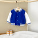 Baseballjacka – Asmara Unisex, Blå/Rosa, Bomull, Storlek 0–3 år