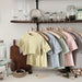 Unisex sommarset i ribbad bomull för baby och småbarn – T-shirt + shorts – Bomull – Little Loom – Gul, Grå, Blå, Rosa, Grön – Storlek 0–4 år