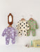 Träningsdräkt med prickar – DottyDays Flickor, Lila/Beige/Grön, Bomull, Storlek 0–4 år