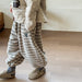Randig Joggingbyxa – Mjuk som en Kram Unisex, Blå/Grå/Beige, Bomull, Storlek 0–6 år