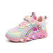 Rainbow Glitter LED Barnsneakers – Lysande Sula | Stl. 22-35