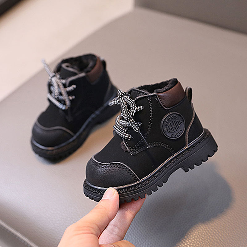 Skor med Ull – Lisi Unisex, Svart/Brun, Läder, Storlek 16–20