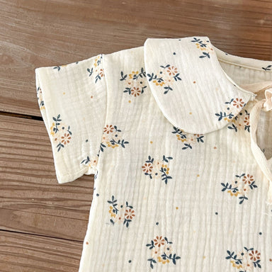 LittleBloom Babyset 0–3 år | Musselin Sommaroutfit för Flicka | Blommigt Mönster | Klänning, Body, Set eller Topp & Byxa