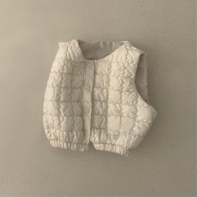 Vadderad Väst | CloudNest Unisex, Grå/Beige, Bomull, 0–3 år