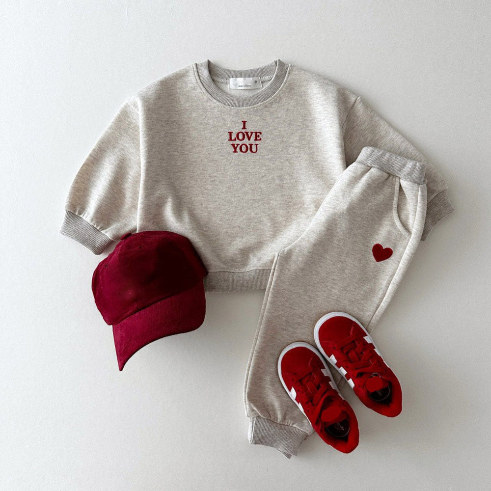 Träningsset I Love You – Baby, Småbarn, Förskolebarn, Barn, Bomull, Storlek 0–6 år