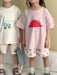 T-shirt med Dinosaurieprint – Baby, Småbarn, Förskolebarn, Grön/Grå/Beige/Rosa, Bomull, Storlek 0–8 år