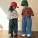 T-shirt med "Good Times"-tryck – Lumi & Loom Unisex, Brun/Vit, Bomull, Storlek 0–8 år