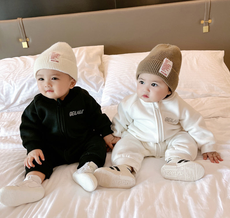 Overall med Änglavingar – Baby, Svart/Vit, Bomull, Storlek 0–2 år