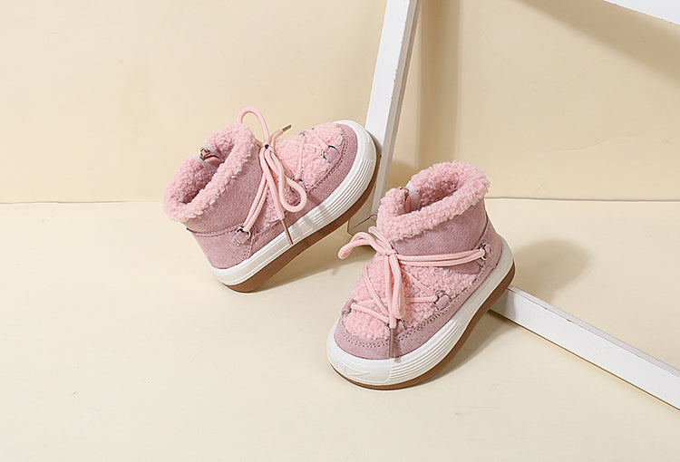 Vinterstövlar – Bama Flickor, Svart/Beige/Rosa, Mocka, Storlek 15–30