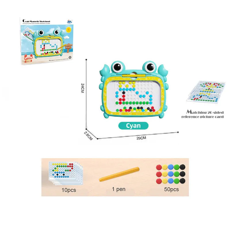 EduPlay Crabby Magneto Magnettablet – Kreativt Lekande & Lärande utan Röra för Barn