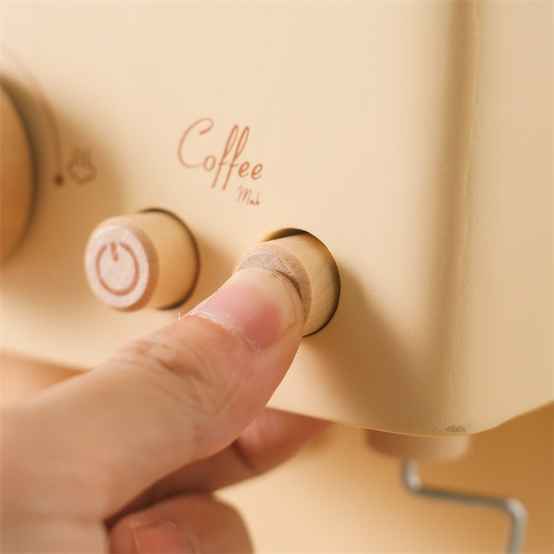 Träkaffemaskin – Little Barista | Pedagogiskt Rollspel Leksak | Hållbar & Interaktiv | Från 1 År