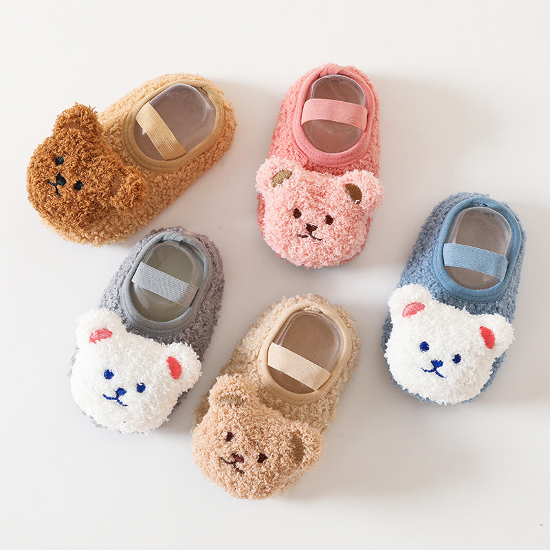 Babytossor – TeddyToes Unisex, Blå/Grå/Brun/Beige/Rosa, Storlek 0–3 år