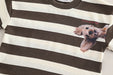 Sommar Randigt Klädset T-shirt + Shorts Jogging – Baby Småbarn Förskolebarn Doggo Days, Brun/Svart, Bomull, Storlek 0–5 år