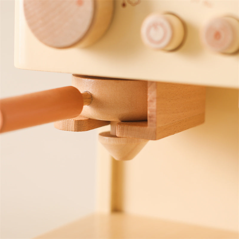 Träkaffemaskin – Little Barista | Pedagogiskt Rollspel Leksak | Hållbar & Interaktiv | Från 1 År