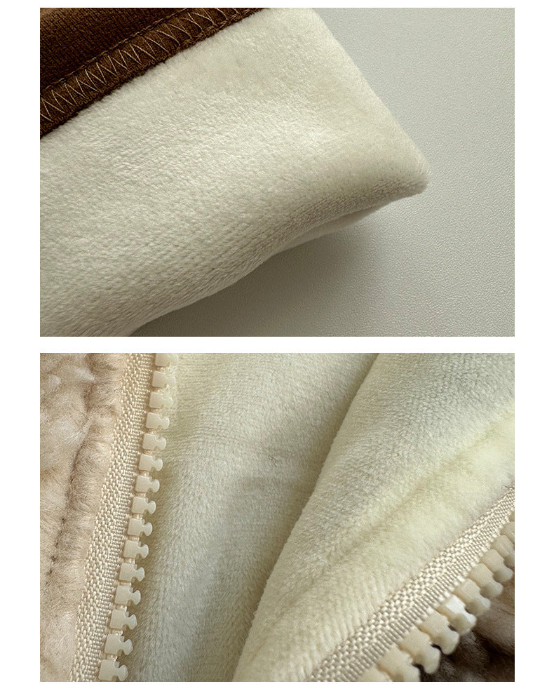 Teddy fleeceväst med öron – Björn Unisex, Beige/Brun, Storlek 0–3 år