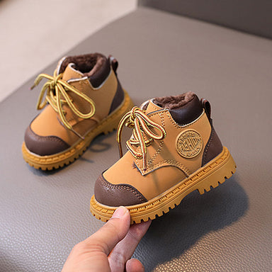 Skor med Ull – Lisi Unisex, Svart/Brun, Läder, Storlek 16–20