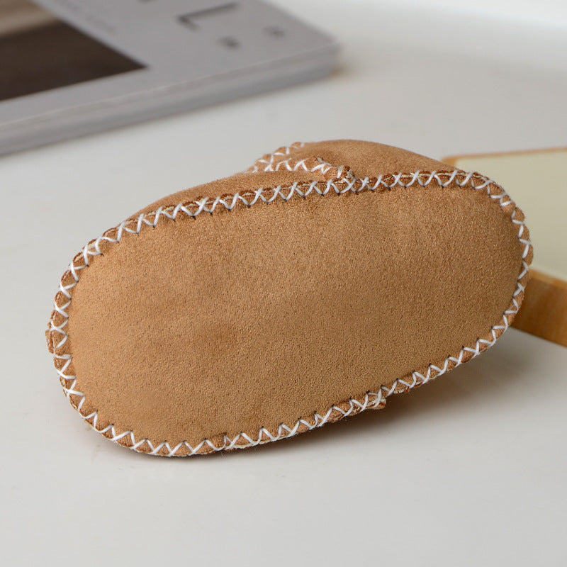 Babytossor – CuddleToes Unisex, Brun/Grå/Beige/Rosa/Röd/Blå, Mocka, Storlek 0–12 Månader