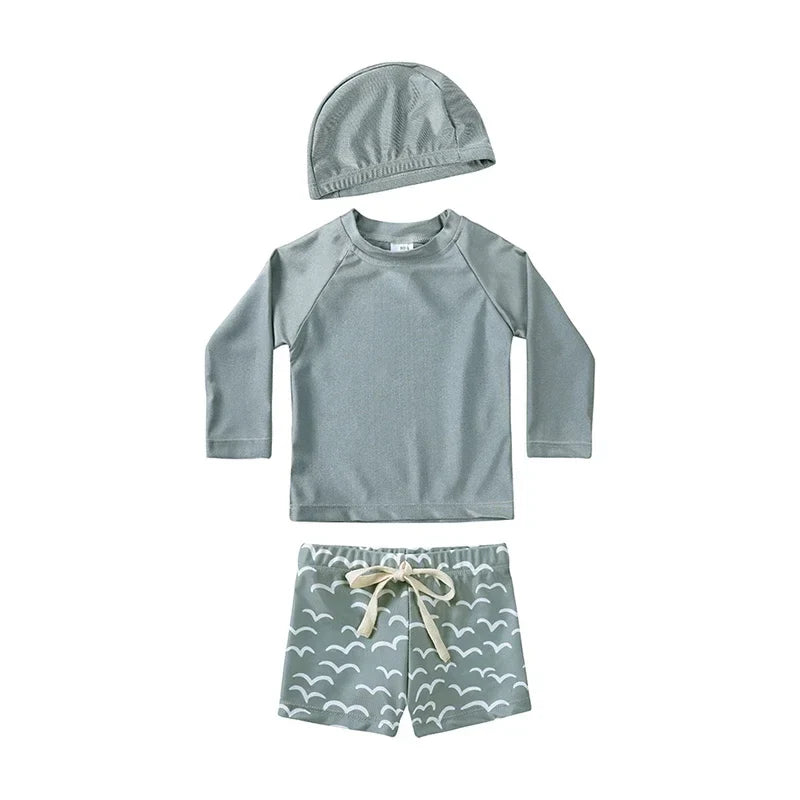 UV Simset Barn med Hatt – Solskydd 3-delar | 9M-7 år