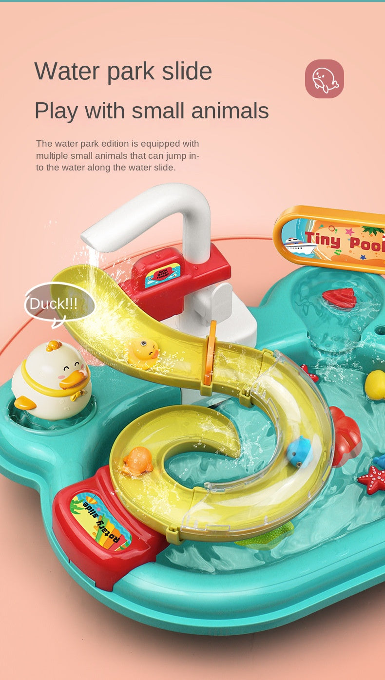 Vattenbord för barn – vattenbana & fiskespel med pump (2–6 år)