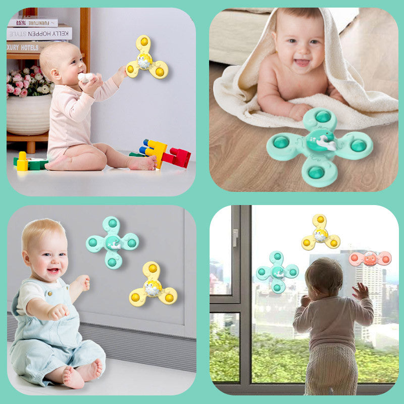 3-delat Fidget Spinner Set – Sensorisk Badleksak för Småbarn