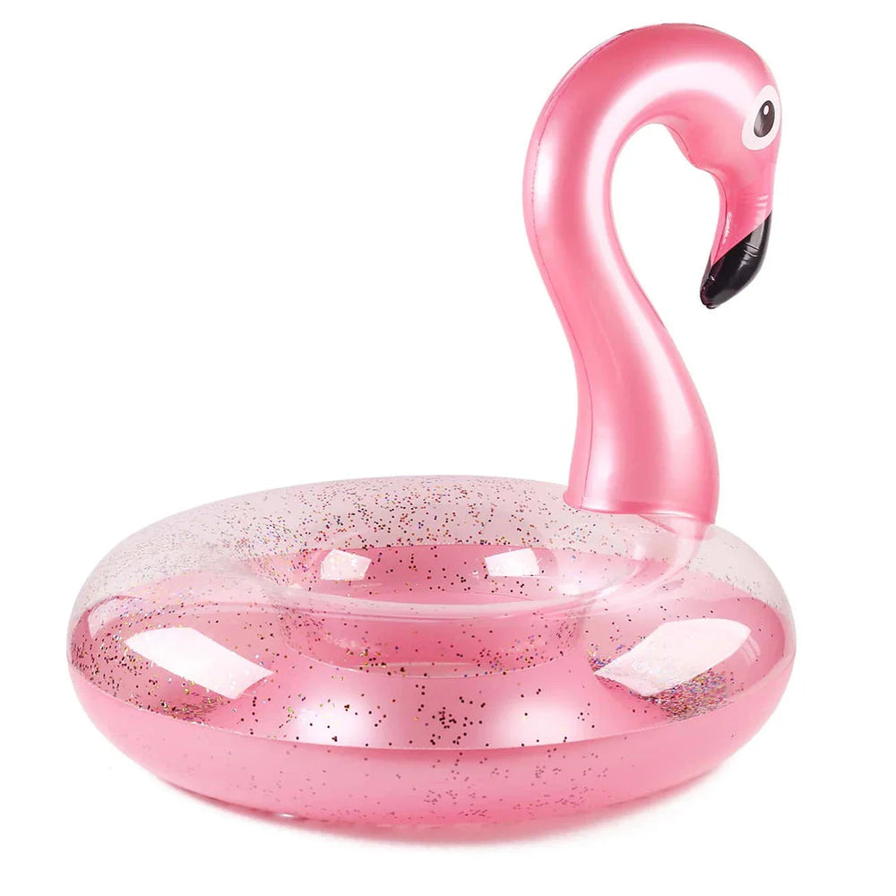 Flamingo Simring Glitter – Uppblåsbar Pool Float | Strand & Pool