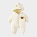 Onesie med Björnöron – Accra Unisex, Beige/Grön/Kaffe, Bomull, Storlek 6–18 månader