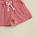 Baseball Stripe Sommarsätt för Baby & Småbarn | Stickad T-shirt & Shorts | Knit Bomull | 0–3 år | Sportig Look för Pojkar