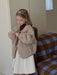 Teddyjacka – Noa Teddy Västdesign Flickor, Beige, Bomull, Storlek 2–7 år