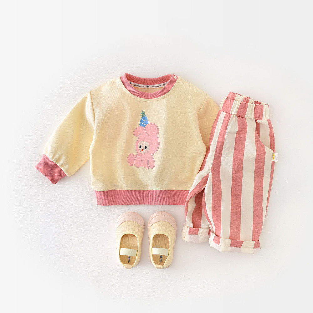 LittleBloom Randiga Babybyxor 0–3 År – Mjuk Bomull | Randigt | Bekväm Elastisk Midja