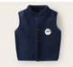 Väst med Emblem – Woef Unisex, Brun/Blå/Rosa/Vit, Fleece, Storlek 1–5 år