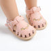 Babysandaler med Blombroderi – Little Steps Flickor, Svart/Rosa/Beige/Grön/Vit, Storlek 0–2 år