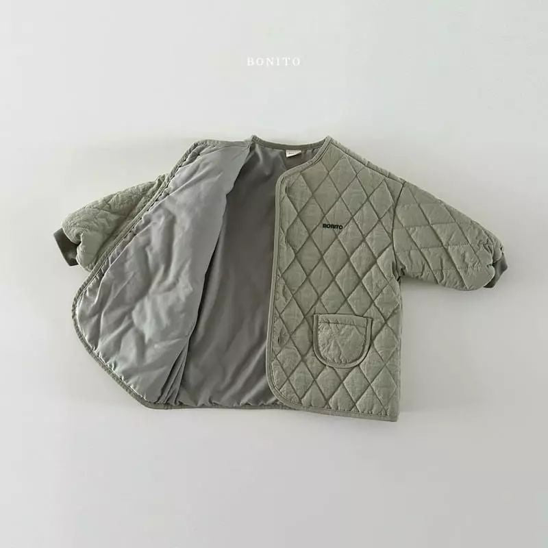 Vadderad jacka – Bonito Unisex, Beige/Svart/Grön, Bomull, Storlek 0–4 år