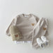 Joggingdress med Björn-Emblem – Djibouti Unisex, Grå/Rosa/Gul/Blå/Brun, Bomull, Storlek 0–4 år