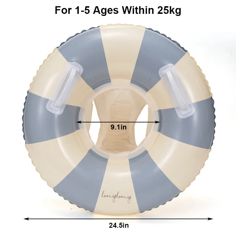 Baby Simring med Soltak – Uppblåsbar Float | Upp till 25kg