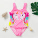 Flickor Tankini Baddräkt Sjöjungfruprint – Sommarstrandkläder | 3-12 år