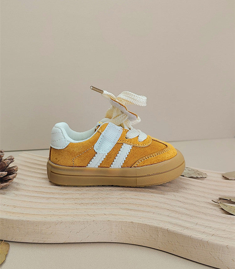 Sneaker med Skosnören – TinyStride Unisex, Gul/Rosa/Grön, Storlek 0–3 År